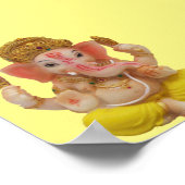 Lord Ganesh, großer hinduistischer Gott zum Glück Poster (Ecke)