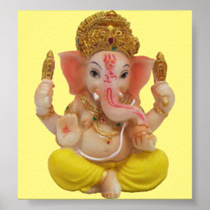 Lord Ganesh, großer hinduistischer Gott zum Glück Poster
