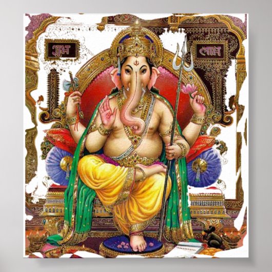 Lord Ganesh, großer hinduistischer Gott zum Glück Poster (Vorne)