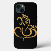 Lord Ganesh Hindu God Apple Gold Glitzer Case-Mate iPhone Hülle (Rückseite)