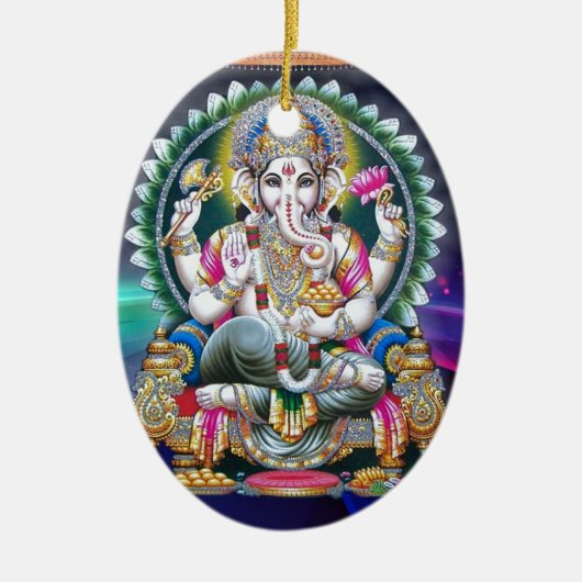 LORD GANESH HINDU GOD KERAMIKORNAMENT (Vorne)