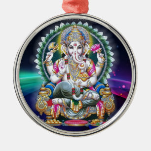 LORD GANESH HINDU GOD ORNAMENT AUS METALL