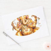 LORD GANESH HINDU GOD OVALER AUFKLEBER (Umschlag)