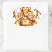LORD GANESH HINDU GOD OVALER AUFKLEBER (Tasche)