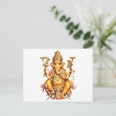 LORD GANESH HINDU GOD POSTKARTE (Stehend Vorderseite)
