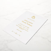 Lord Ganesh Symbolic Hindu Minimalistisch Wedding Folieneinladung (Gedreht)