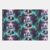 Lord Ganesh Wrapping Paper Flat Sheet Set 3 Geschenkpapier Set (Vorderseite 2)