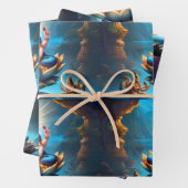 Lord Ganesh Wrapping Paper Flat Sheet Set 3 Geschenkpapier Set (Beispiel)