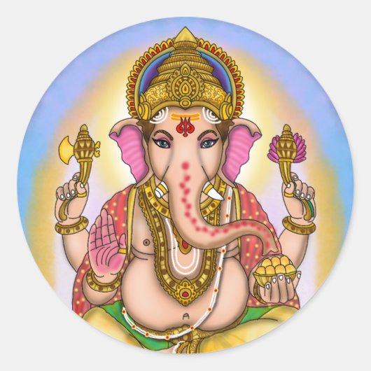 Lord Ganesha Aufkleber (Vorderseite)