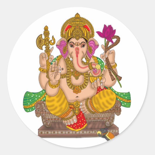 Lord Ganesha Aufkleber (Vorderseite)