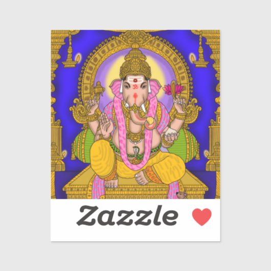 Lord Ganesha Aufkleber (Blatt)