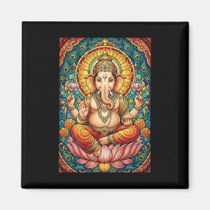 Lord Ganesha Buntglas Hindu Gott Hinduismus  Magnet