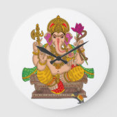 Lord Ganesha Clock Große Wanduhr (Vorderseite)
