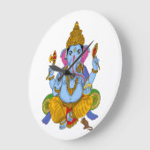 Lord Ganesha Clock Große Wanduhr (Winkel)