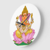 Lord Ganesha Clock Große Wanduhr (Winkel)