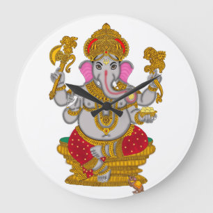 Lord Ganesha Clock Große Wanduhr