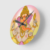 Lord Ganesha Clock Runde Wanduhr (Winkel)