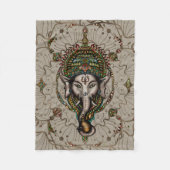 Lord Ganesha - Farbe auf Leinwand Fleecedecke (Vorderseite)