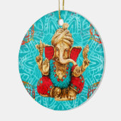 Lord Ganesha - Gemischte Medien Keramik Ornament (Links)
