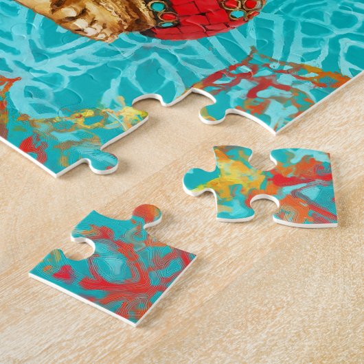 Lord Ganesha - Gemischte Medien Puzzle (Seite)