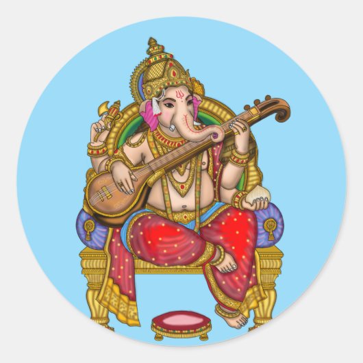 Lord Ganesha Glänzender Wasserfester Aufkleber (Vorderseite)