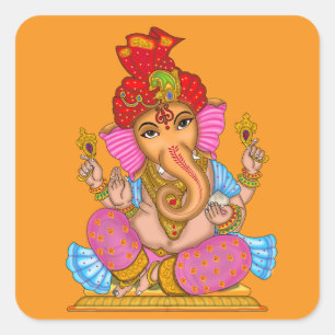 Lord Ganesha Glänzender Wasserfester Aufkleber