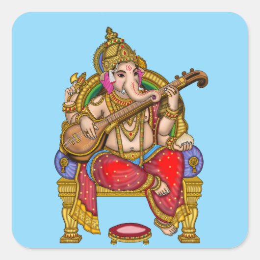 Lord Ganesha Glänzender Wasserfester Aufkleber (Vorderseite)