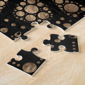 Lord Ganesha Gold und Black Dot Art Puzzle (Seite)