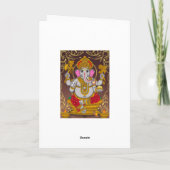 Lord Ganesha Grußkarte Karte (Rückseite)
