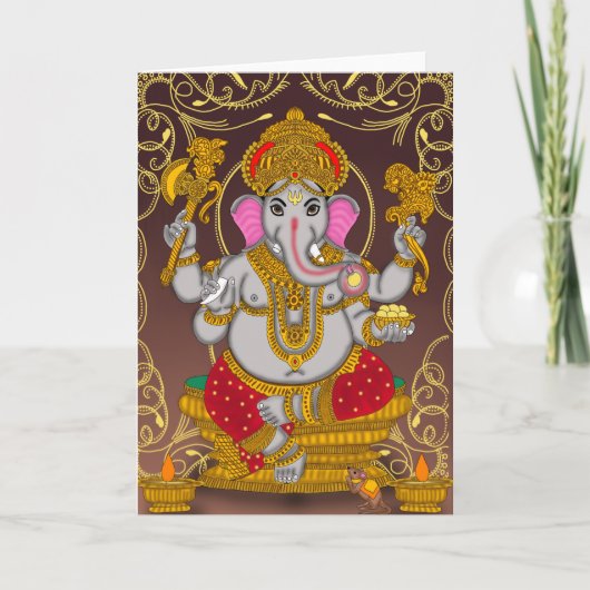 Lord Ganesha Grußkarte Karte (Vorderseite)