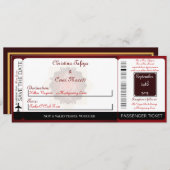 Lord Ganesha/Hind Boarding Pass Hochzeit Einladung (Vorne/Hinten)