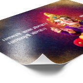 Lord Ganesha Idol Ganpati Mantra Fotodruck (Ecke)