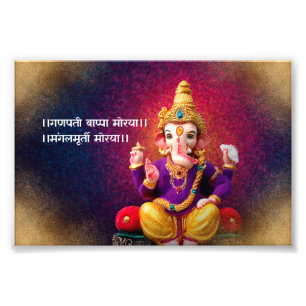 Lord Ganesha Idol Ganpati Mantra Fotodruck