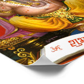 Lord Ganesha Indian Hindu Yoga Spiritual Poster (Ecke)