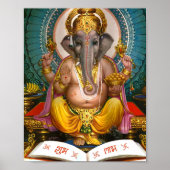 Lord Ganesha Indian Hindu Yoga Spiritual Poster (Vorne)