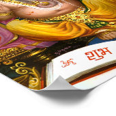 Lord Ganesha Indian Hindu Yoga Spiritual Poster (Ecke)