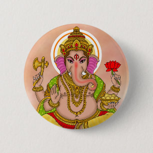 Lord Ganesha Knopf Button