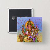 Lord Ganesha Knopf Button (Vorne & Hinten)