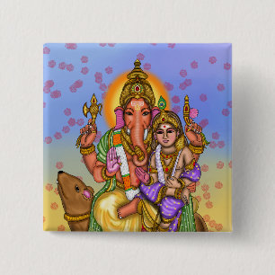 Lord Ganesha Knopf Button