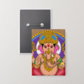 Lord Ganesha Knopf Button (Vorderseite/Rückseite)