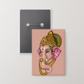 Lord Ganesha Knopf Button (Vorderseite/Rückseite)