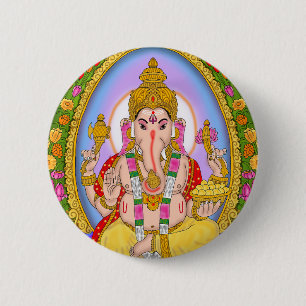 Lord Ganesha Knopf Button