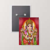 Lord Ganesha Knopf Button (Vorderseite/Rückseite)