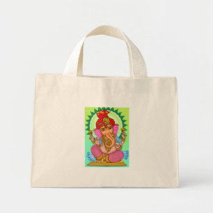 Lord Ganesha Leinwand-Tasche  Mini Stoffbeutel
