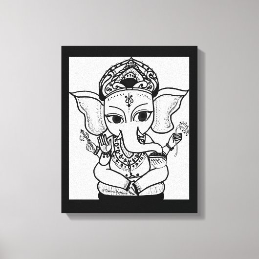 LORD GANESHA-MALERIN ACRYLIC-DRUCKEN LEINWANDDRUCK (Vorderseite)