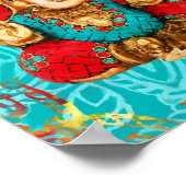 Lord Ganesha  - Mixed Media Poster (Ecke)