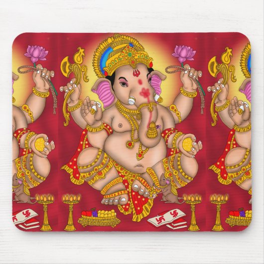 Lord Ganesha Mouse Pad Mousepad (Vorne)