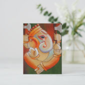 Lord Ganesha Post Card Postkarte (Stehend Vorderseite)