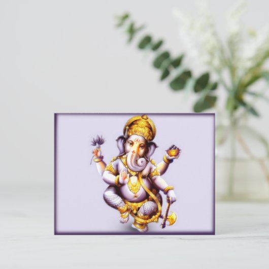 Lord Ganesha Postcard Postkarte (Stehend Vorderseite)