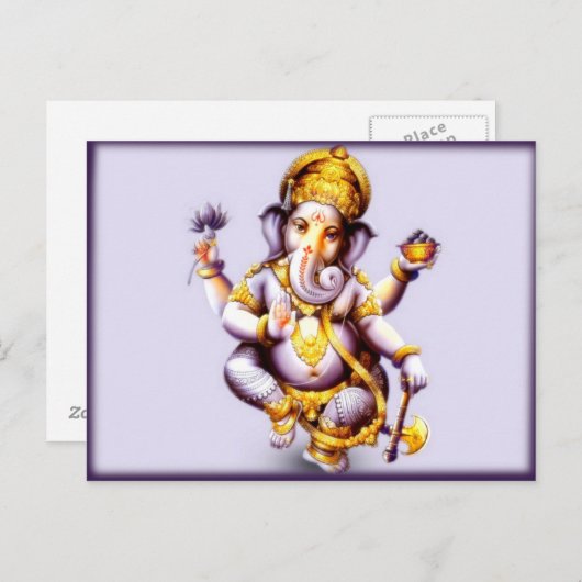Lord Ganesha Postcard Postkarte (Vorne/Hinten)